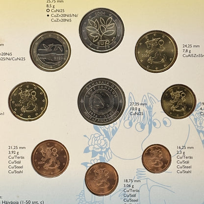[Finland] Moomin Mint Set (8 Coins + 1 Medal) 2004 [C-0000761]