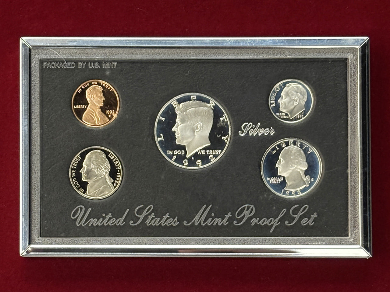 [USA] Silver Premier Proof Set of 5, 1992 [C-0000762]