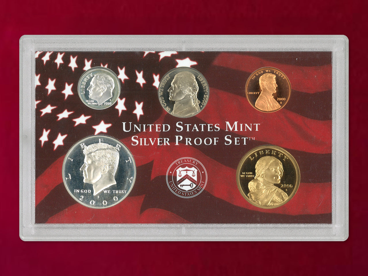 【アメリカ】シルバープルーフセット 10枚組 2000［C-0000766］