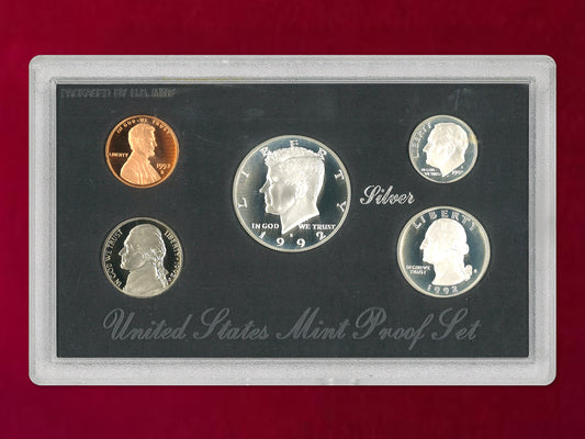 【アメリカ】シルバープルーフセット 5枚組 1992［C-0000781］