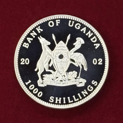 Price Reduced [Uganda] Seahorse 1000 Shilling Proof 2002 [C-0000789]