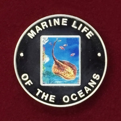 Price Reduced [Uganda] Sea Creature Stingray 1000 Shilling Proof 2002 [C-0000791]