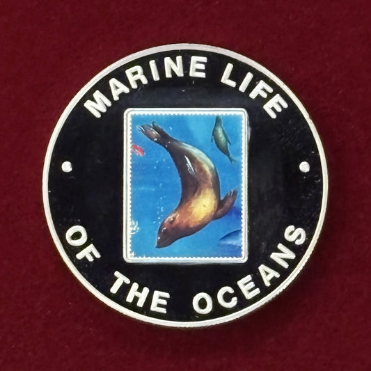 【ウガンダ】海の生き物 アザラシ 1000シリング プルーフ 2002［C-0000792］