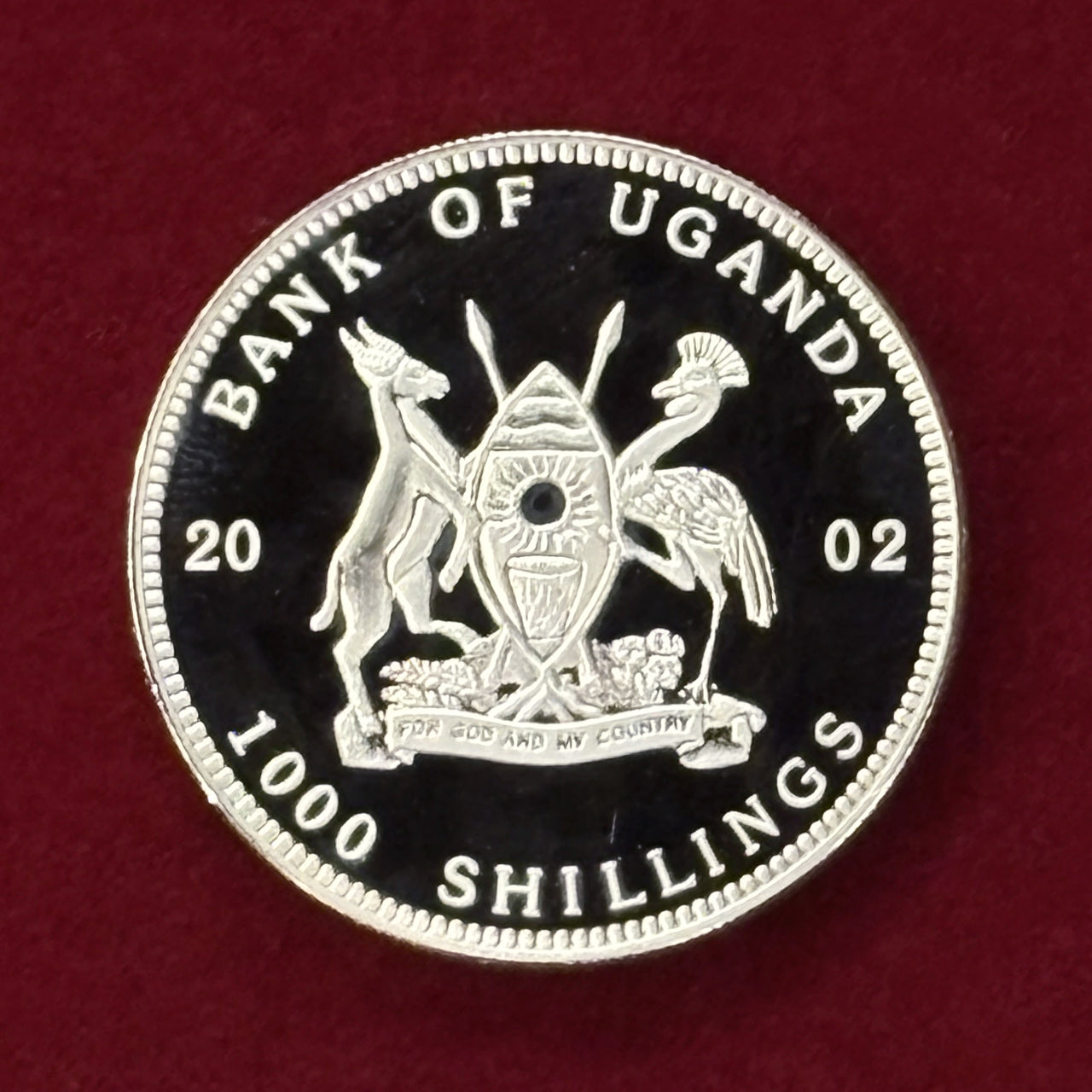 Price Reduced [Uganda] Sea Creature Red Fish 1000 Shilling Proof 2002 [C-0000795]