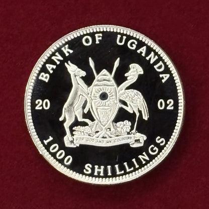 Price Reduced [Uganda] Sea Creature Red Fish 1000 Shilling Proof 2002 [C-0000795]