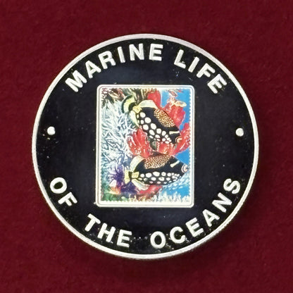 Price Reduced [Uganda] Sea Creature Black Fish with White Spots 1000 Shillings Proof 2002 [C-0000796]