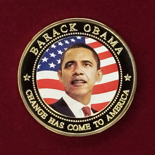 【リベリア】バラク・オバマ大統領就任記念 5ドル 硬貨 金メッキ 2009［C-0000800］