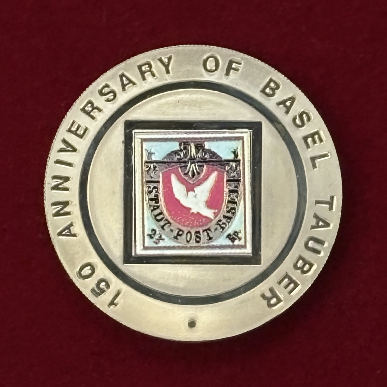 [Equatorial Guinea] Basel Taube Stamp 150th Anniversary 1000 Franc Nickel Brass Coin 1995 [C-0000802]