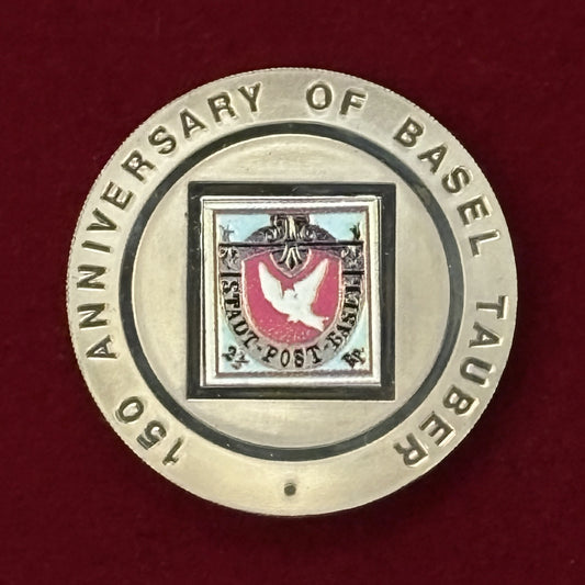 【赤道ギニア】バーゼル・タウベ切手150周年記念 1000フラン ニッケル黄銅貨 1995［C-0000802］