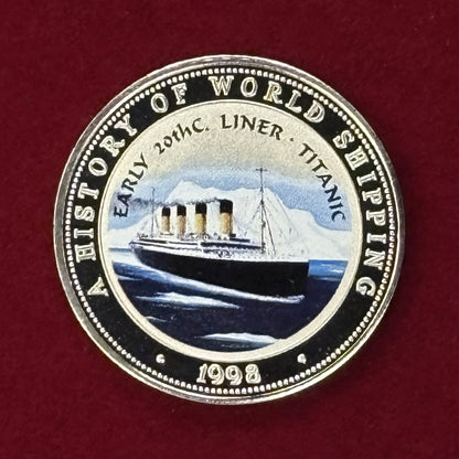 [Somalia] World Shipping History Titanic 25 Shillings Cupronickel Coin 1998 [C-0000804]
