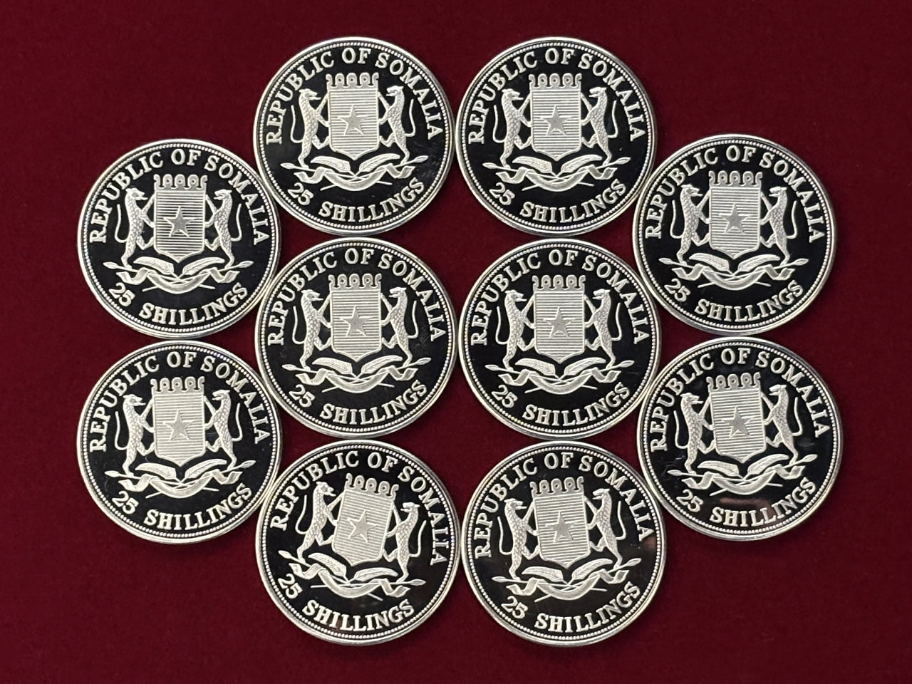 [Somalia] Titanic 25 Shilling Cupronickel Coin, Set of 10, 1998 [C-0000805]