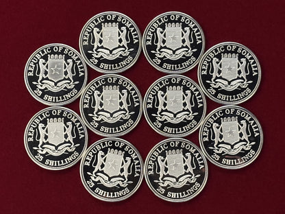 [Somalia] Titanic 25 Shilling Cupronickel Coin, Set of 10, 1998 [C-0000805]