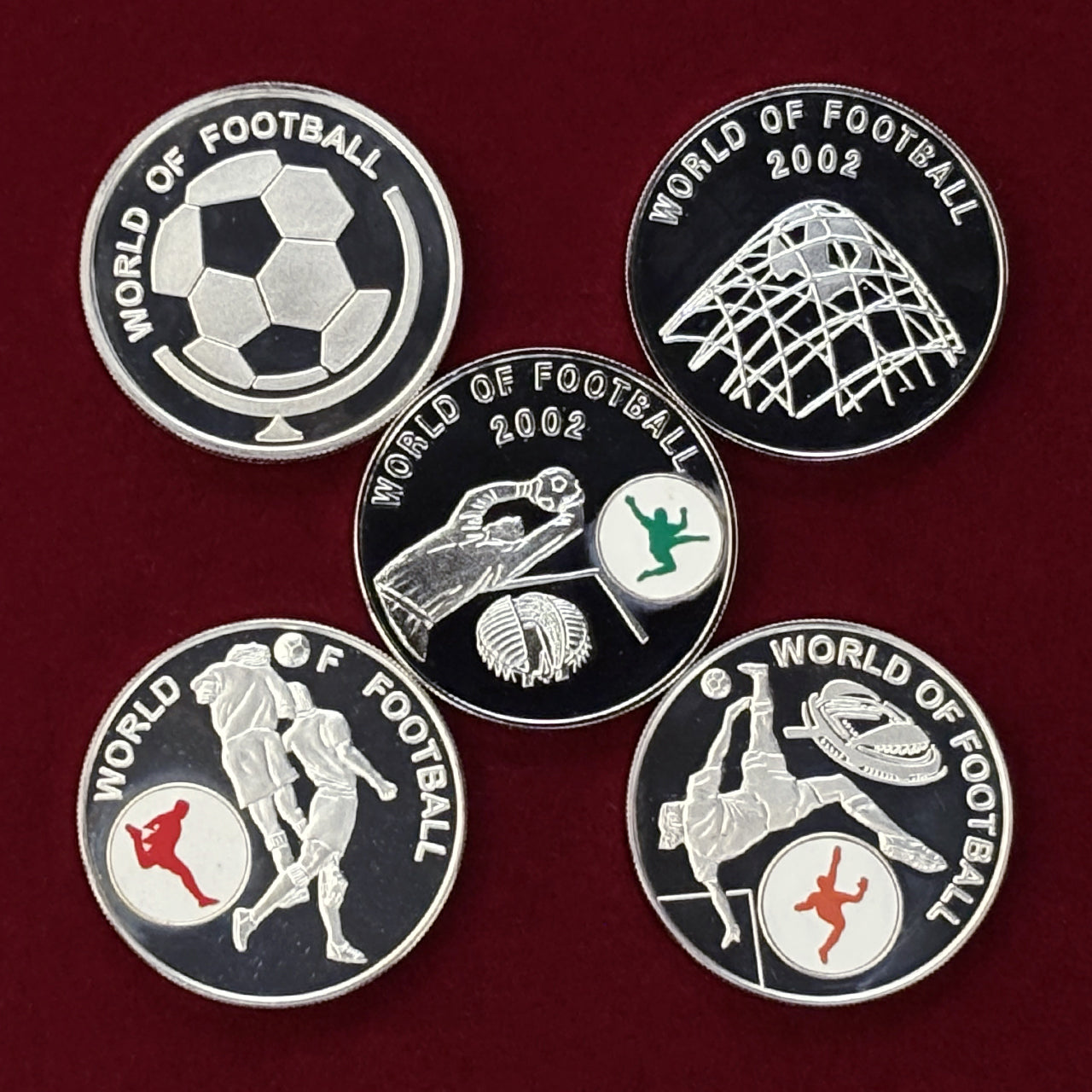 Price Reduced [Uganda] FIFA World Cup Korea/Japan Coin Set, Proof, 5-Piece Set, 2002 [C-0000821]