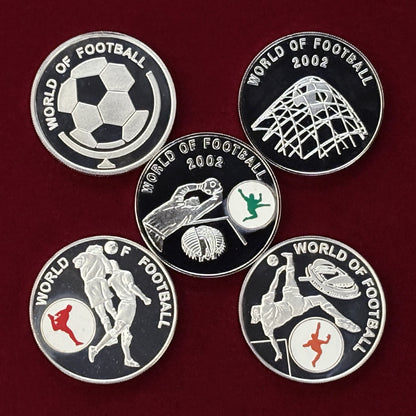 Price Reduced [Uganda] FIFA World Cup Korea/Japan Coin Set, Proof, 5-Piece Set, 2002 [C-0000821]