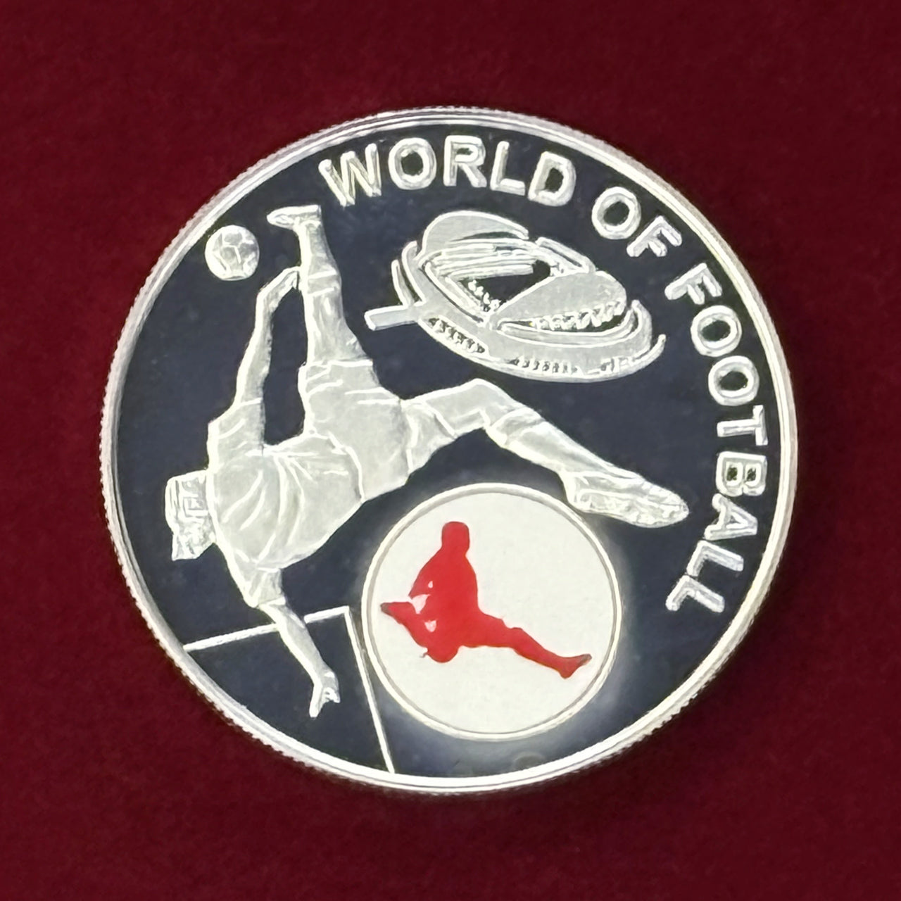 Price Reduced [Uganda] FIFA World Cup Korea/Japan Overhead Kick 1000 Shillings Proof 2002 [C-0000825]