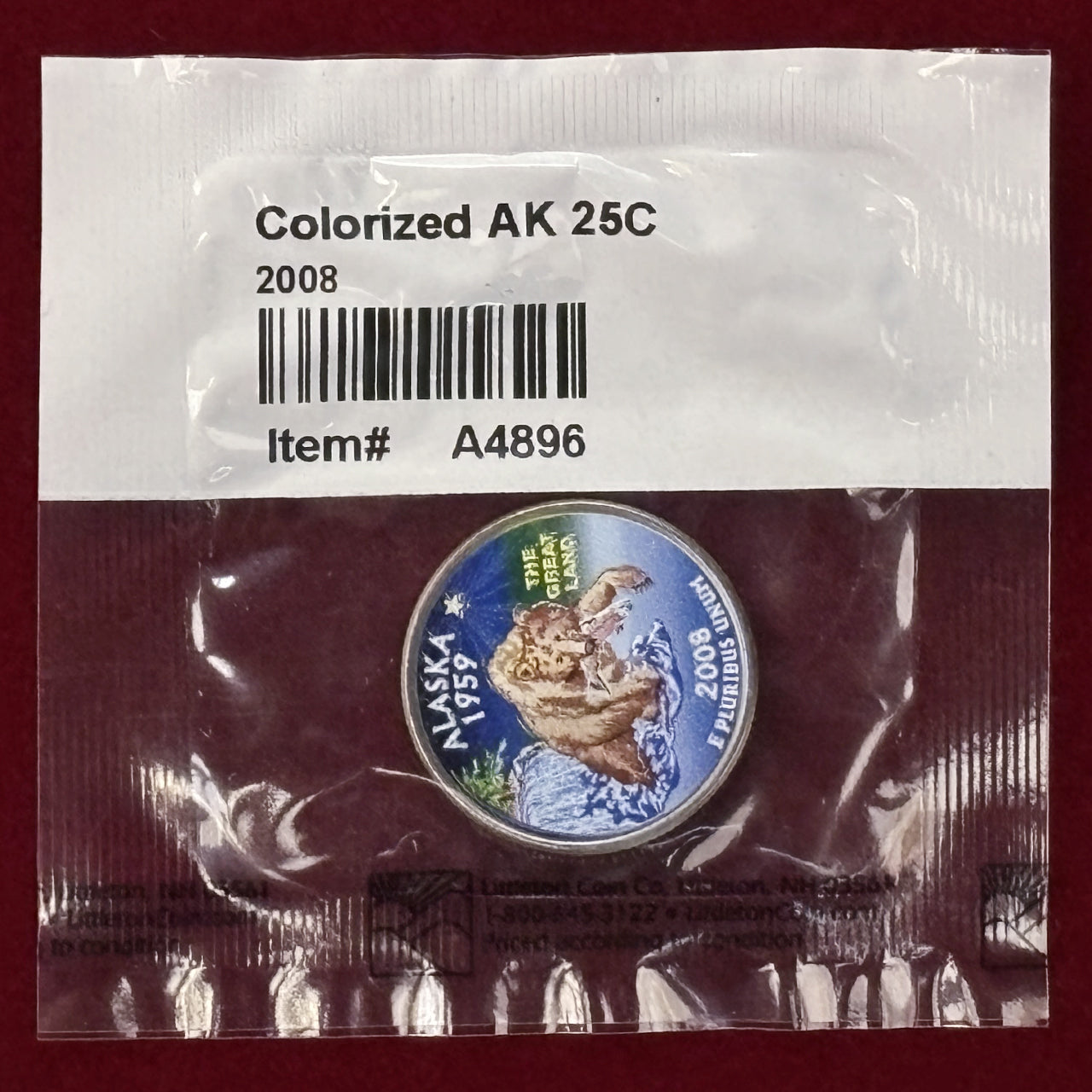 【アメリカ】各州カラープリント 25セント 白銅貨 10枚組 2007-2008［C-0000841］