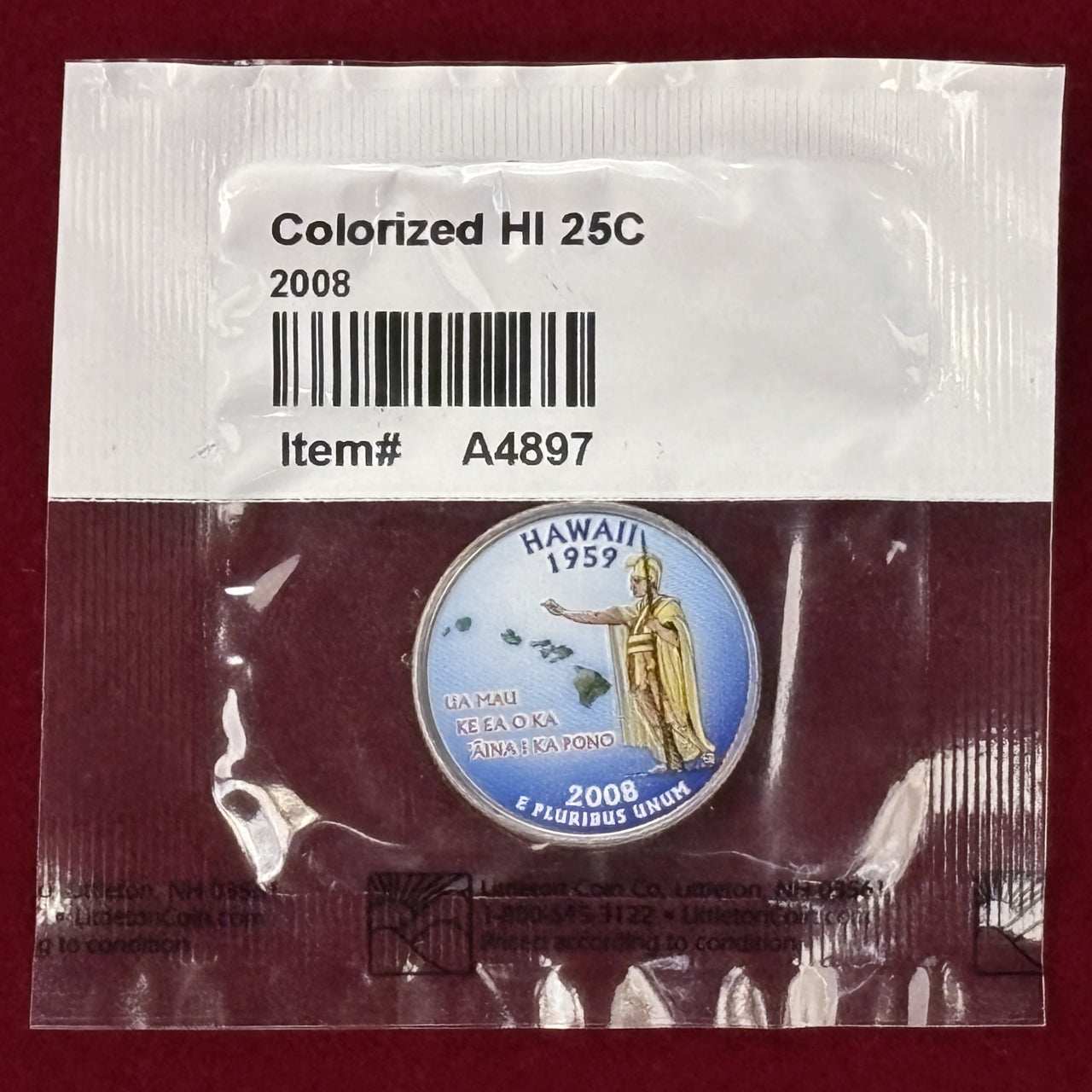 【アメリカ】各州カラープリント 25セント 白銅貨 10枚組 2007-2008［C-0000841］