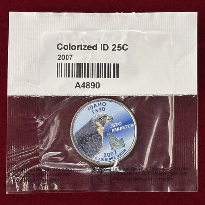 【アメリカ】各州カラープリント 25セント 白銅貨 10枚組 2007-2008［C-0000841］