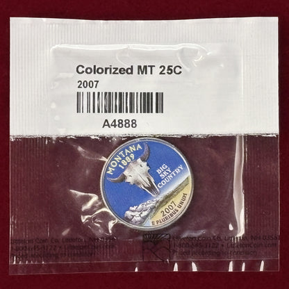 【アメリカ】各州カラープリント 25セント 白銅貨 10枚組 2007-2008［C-0000841］
