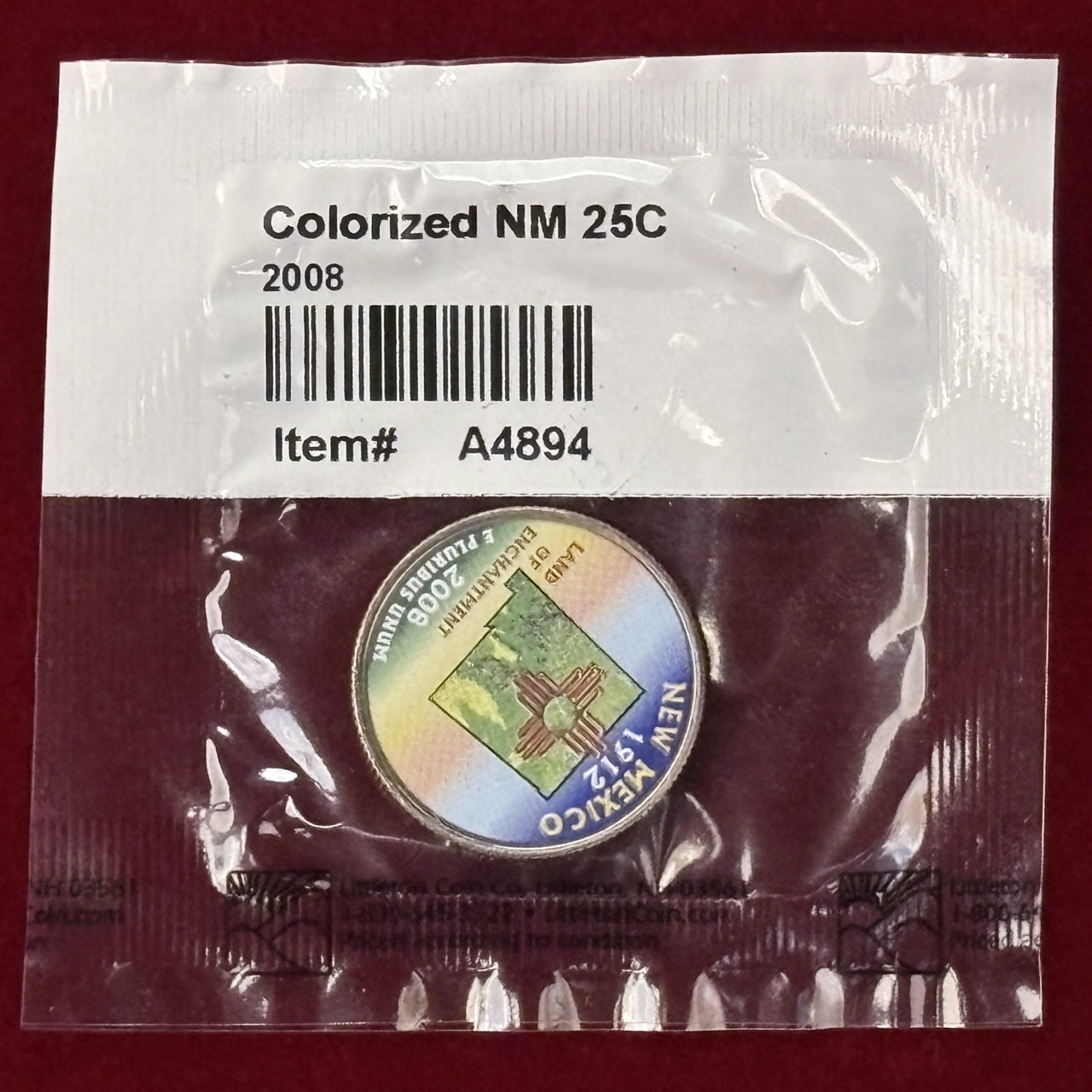 【アメリカ】各州カラープリント 25セント 白銅貨 10枚組 2007-2008［C-0000841］