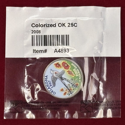 【アメリカ】各州カラープリント 25セント 白銅貨 10枚組 2007-2008［C-0000841］