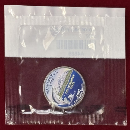 【アメリカ】各州カラープリント 25セント 白銅貨 10枚組 2007-2008［C-0000841］