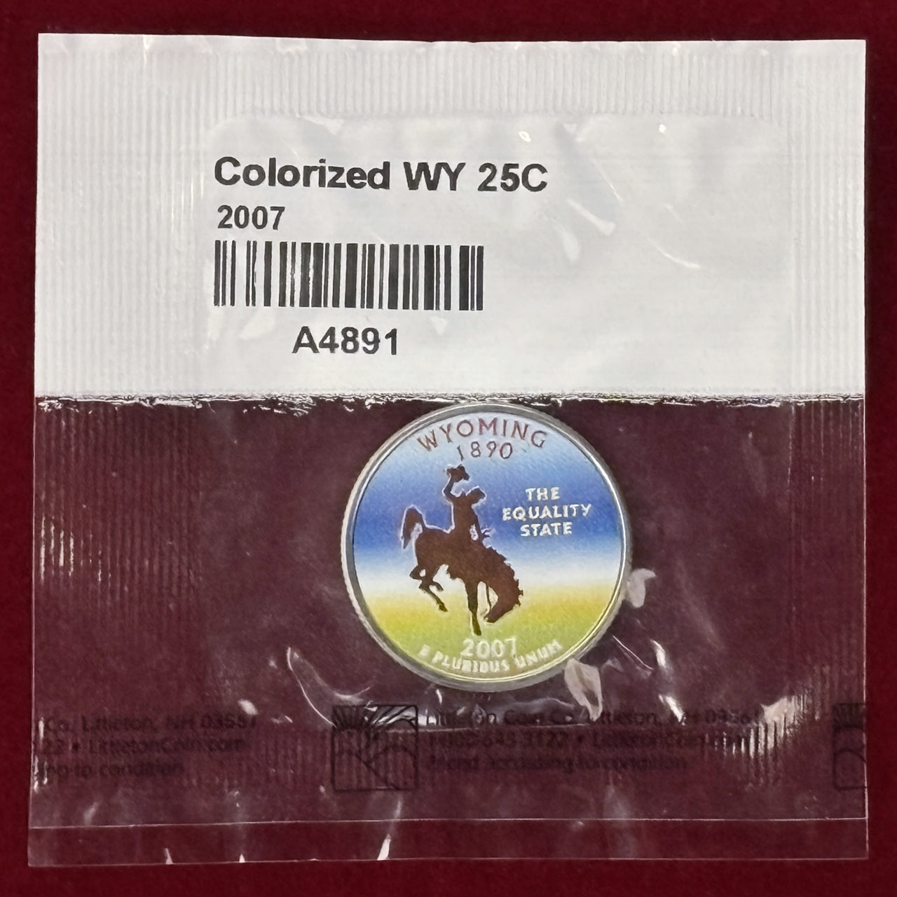 【アメリカ】各州カラープリント 25セント 白銅貨 10枚組 2007-2008［C-0000841］