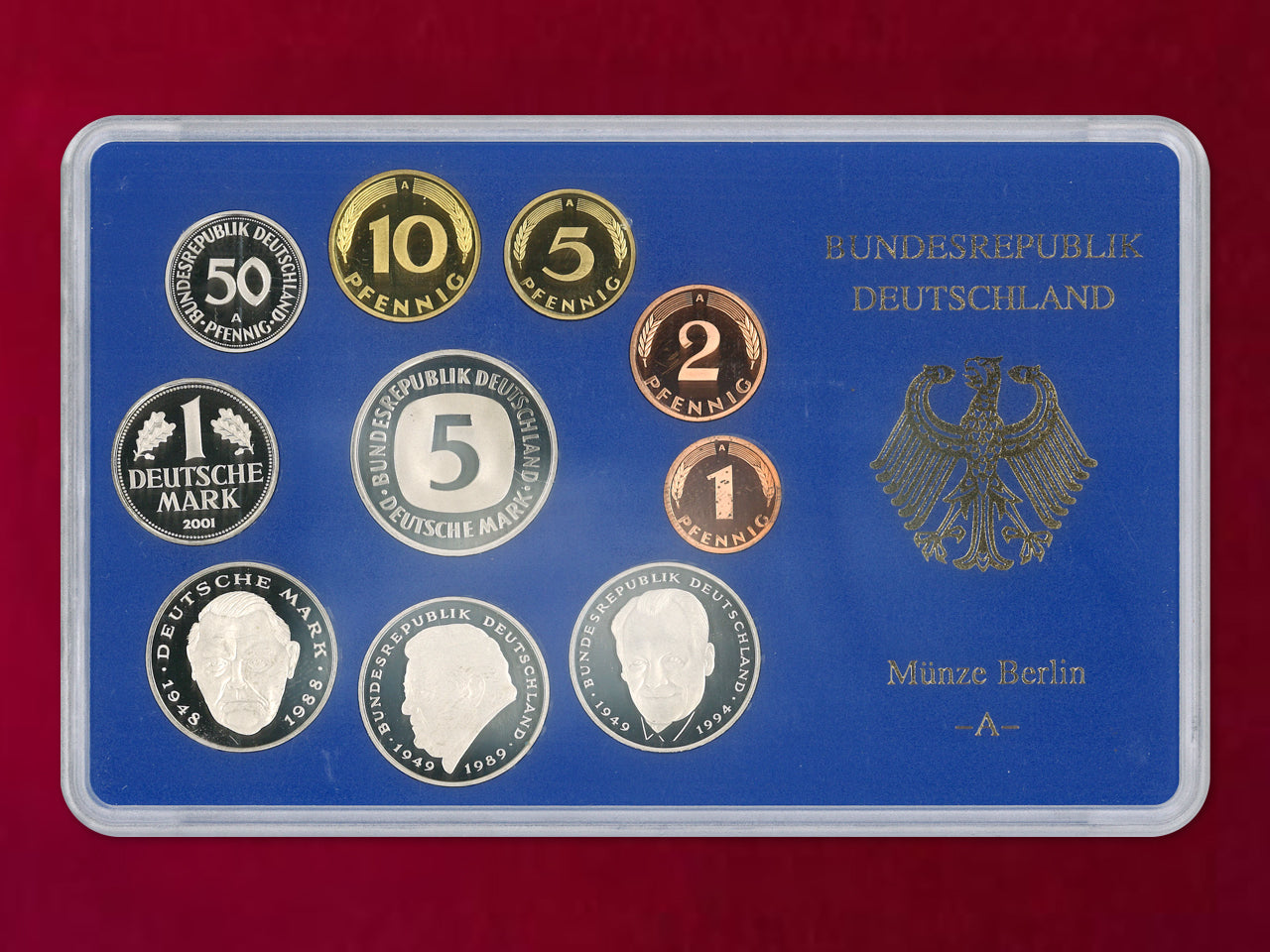 [Germany] Proof Set, 8 sheets, 5 types (total 40 sheets), 2001 [C-0000843]