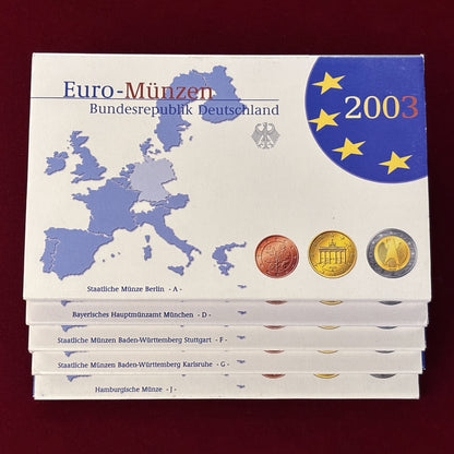 [Germany] Proof Set, 8 sheets, 5 types (total 40 sheets), 2003 [C-0000844]