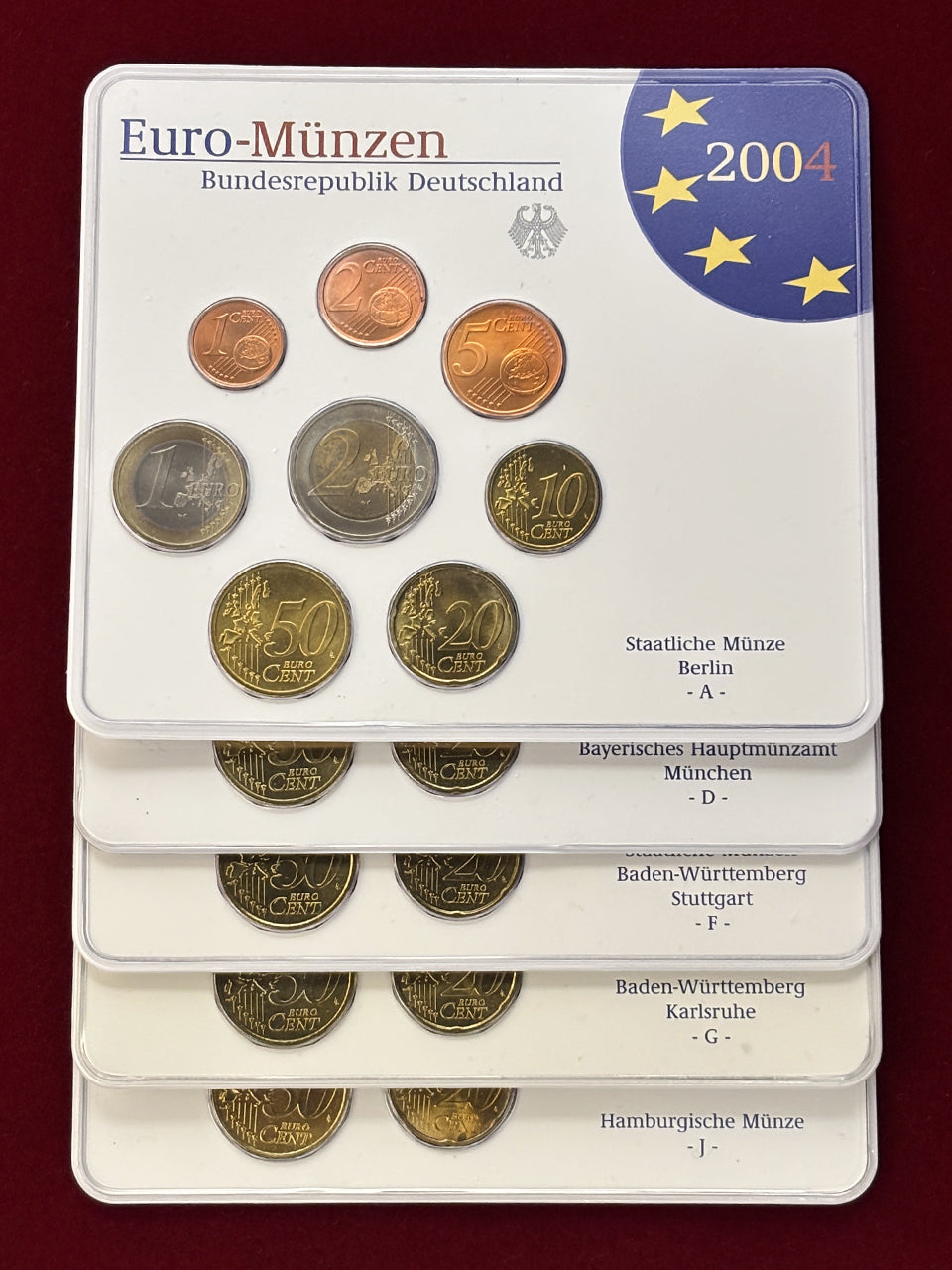 [Germany] Mint Set, 8-piece set, 5 types (total 40 pieces), 2004 [C-0000845]