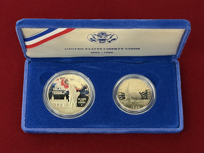 [USA] Statue of Liberty Coin Set (2 Coins) 1986 [C-0000851]