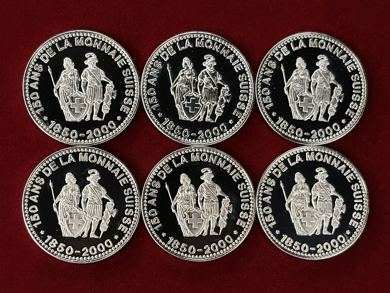 [Swiss] Mint 150th Anniversary Medal Set of 6, 2000 [C-0000856]