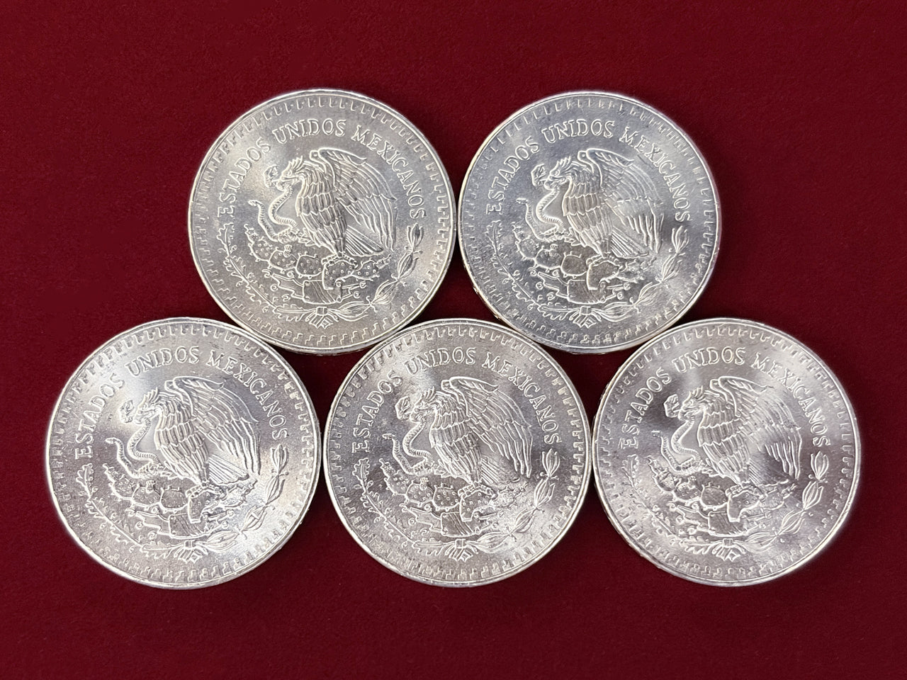 【メキシコ】1オンザ リベルタード銀貨 5枚組 1984［C-0000864］