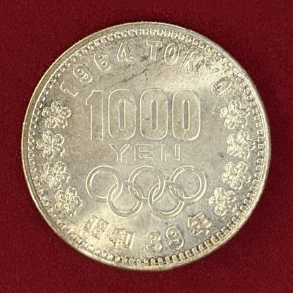 [Japan] 1964 Tokyo Olympics Commemorative Silver Coin Set of 2 1964 (Showa 39) [C-0000313]
