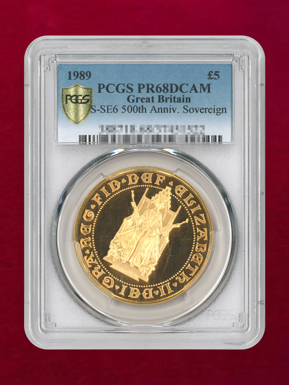 【イギリス】ソブリン金貨誕生500周年記念 プルーフセット 金貨4枚組 1989 PCGS［C-0000872］