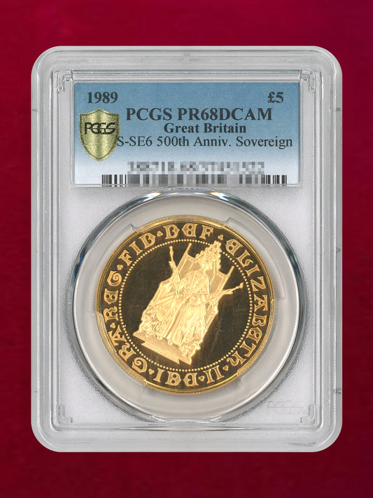 【イギリス】ソブリン金貨誕生500周年記念 プルーフセット 金貨4枚組 1989 PCGS［C-0000872］