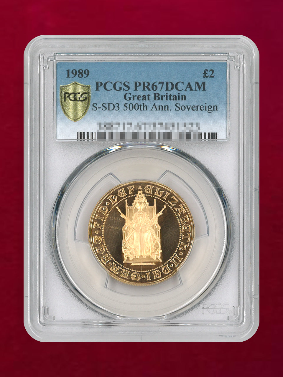 【イギリス】ソブリン金貨誕生500周年記念 プルーフセット 金貨4枚組 1989 PCGS［C-0000872］