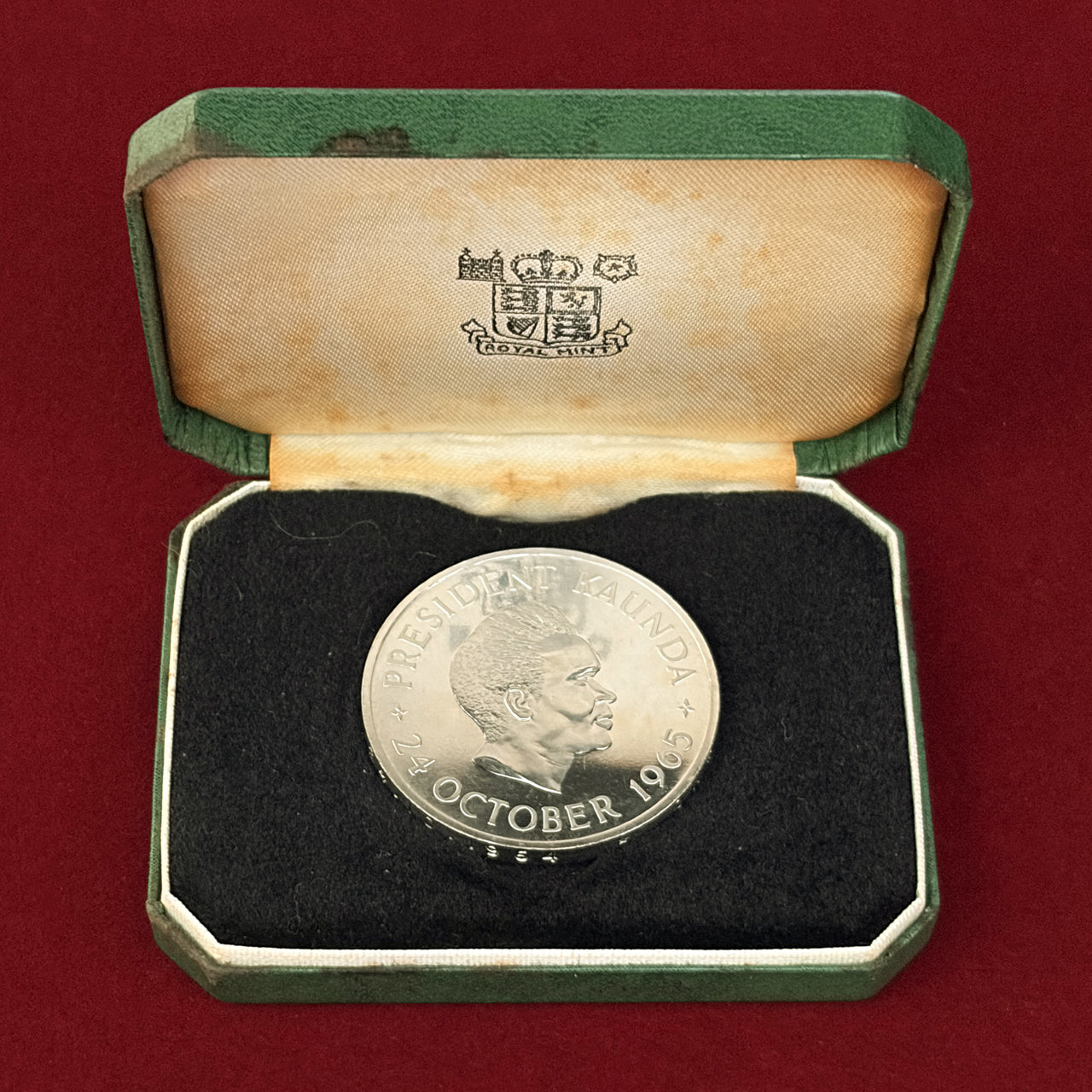 【ザンビア】独立記念 5シリング ニッケル黄銅貨 プルーフ 1965［C-0000890］