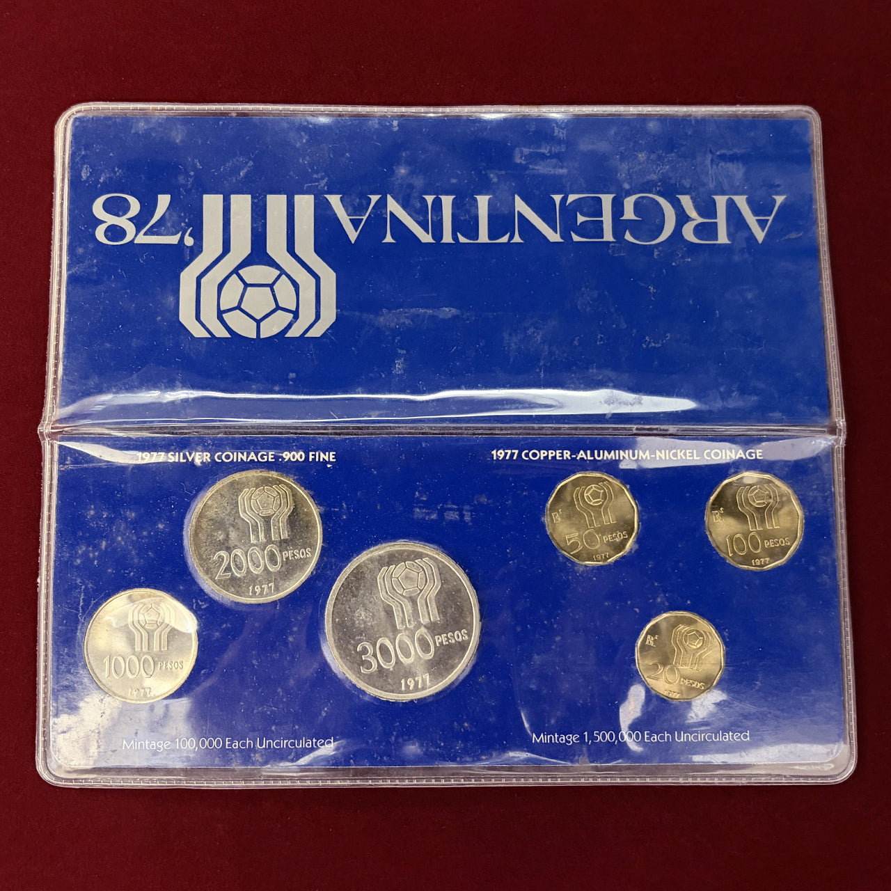 【アルゼンチン】1978年 FIFA ワールドカップ アルゼンチン大会記念 コインセット 6枚組 1977 ［C-0000912］