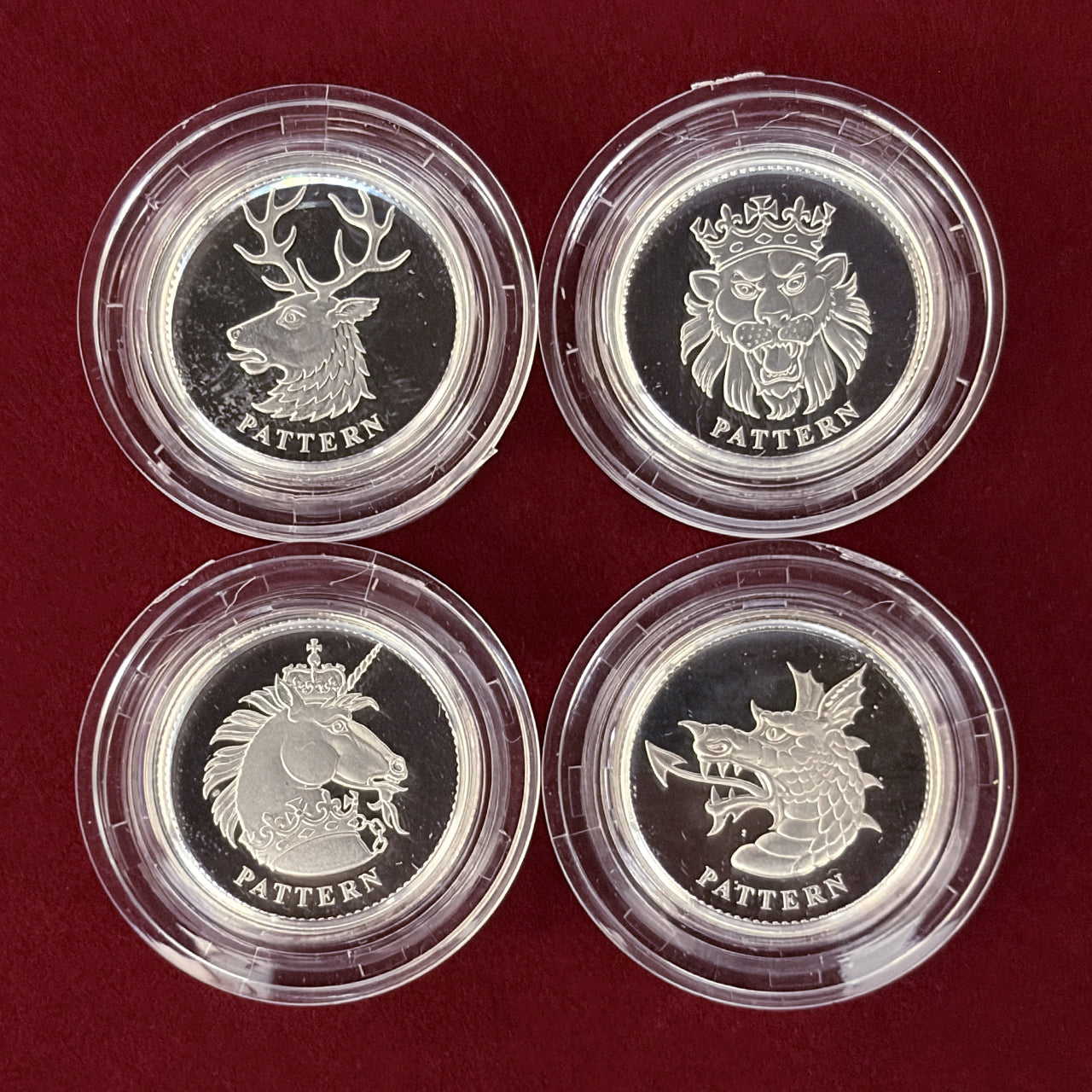 【イギリス】シルバーパターンセット 4枚組 2004［C-0000915］