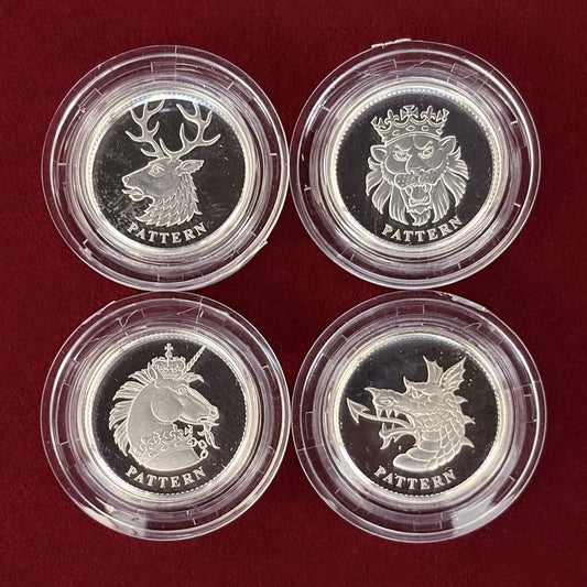 【イギリス】シルバーパターンセット 4枚組 2004［C-0000915］
