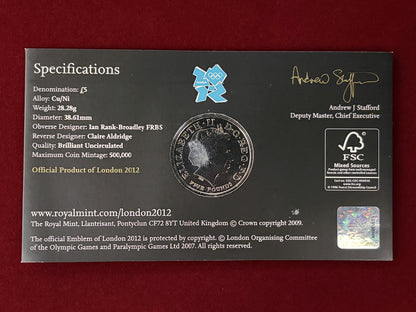 【イギリス】2012年ロンドンオリンピック開催記念 5ポンド 白銅貨 2009［C-0000918］