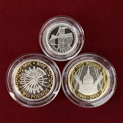 【イギリス】シルバープルーフピエフォーセット 4枚組 2005［C-0000921］