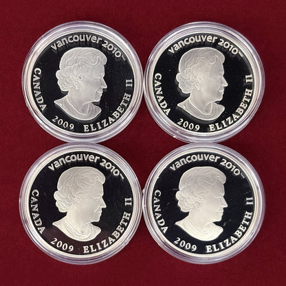 【カナダ】2010年バンクーバーオリンピック記念 コインセット プルーフ銀貨4枚組 2009［C-0000923］