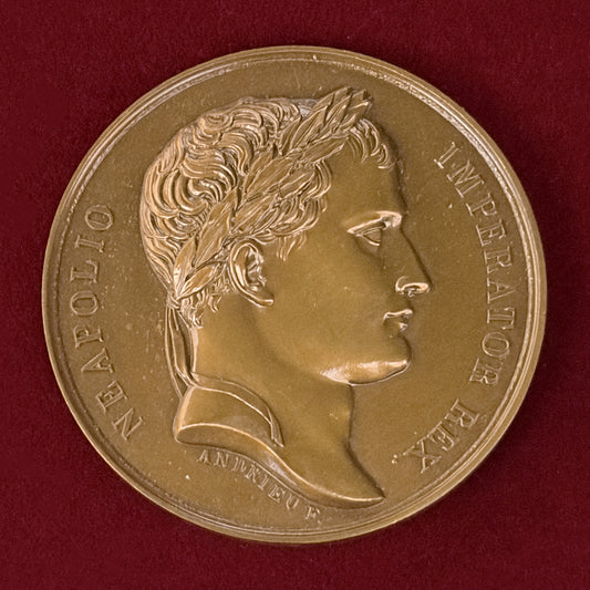 【フランス】ナポレオン戦勝記念 銅製メダル 1806銘 リストライク［C-0000924］