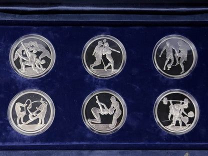 【ギリシャ】2004年アテネオリンピック記念 コインセット プルーフ銀貨6枚組 2004［C-0000925］