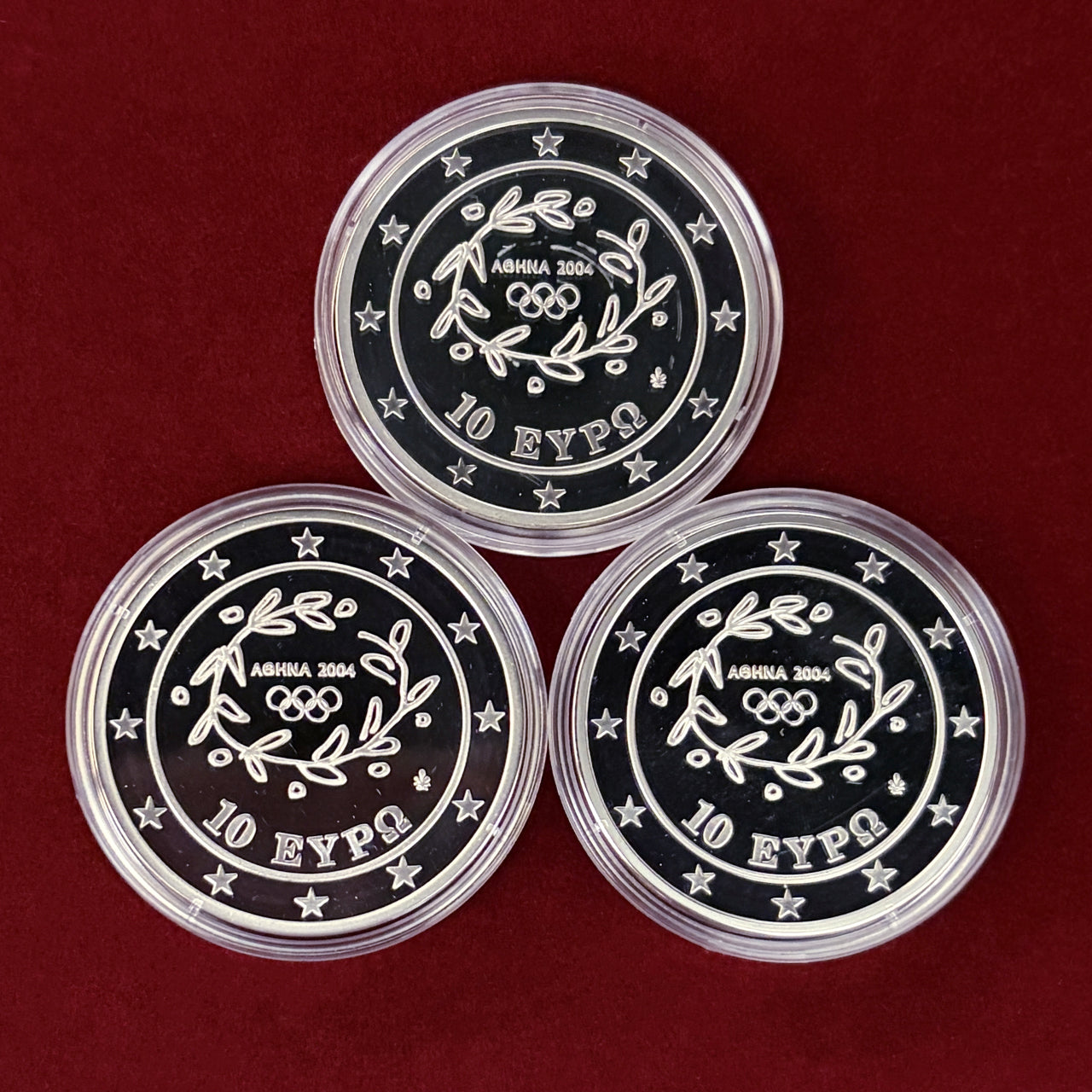 ギリシャ】2004年アテネオリンピック記念 コインセット プルーフ銀貨6