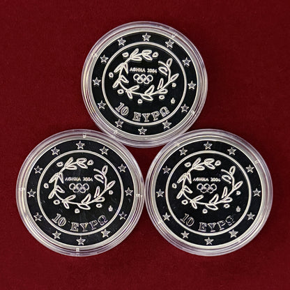 【ギリシャ】2004年アテネオリンピック記念 コインセット プルーフ銀貨6枚組 2004［C-0000925］