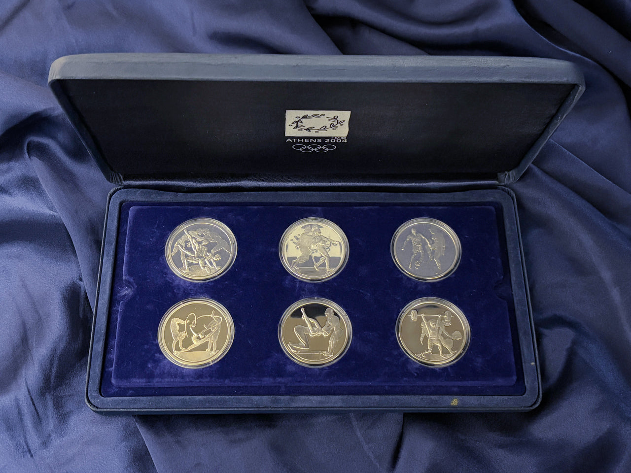 【ギリシャ】2004年アテネオリンピック記念 コインセット プルーフ銀貨6枚組 2004［C-0000925］