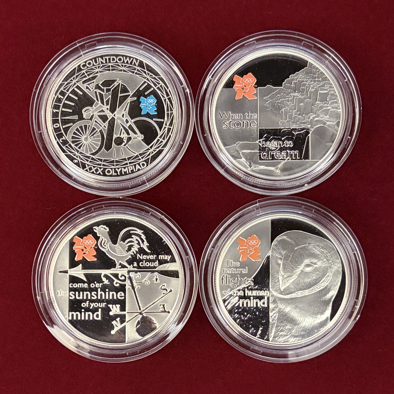 【イギリス】2012年ロンドンオリンピック記念 シルバーコインセット 4枚組 プルーフ 2011［C-0000926］